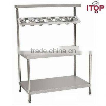 WTS-W26 Stainless Steel Work Table With Top Shelf photo-2