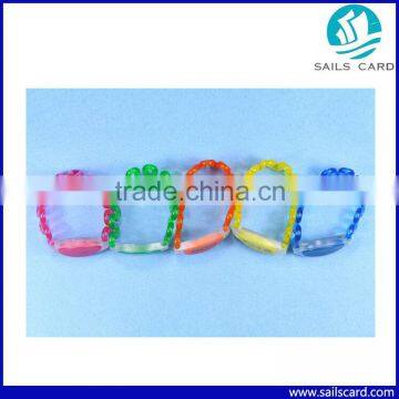 Customized waterproof soft PVC Rfid Wristband for swimming Pool