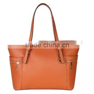 Faux Leather Large Branded Handbag Tote Bag With Zipped Charm photo-5