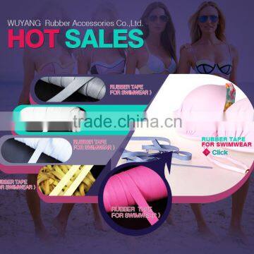 Top sales colored rubber belt for swimwear