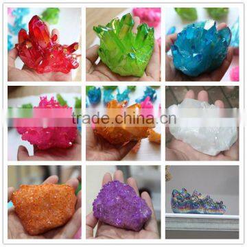 Colorful Aqua Aura Crystal Healing Cluster