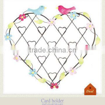 Heart christmas metal card holder