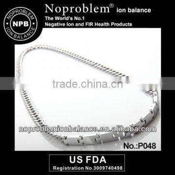 Noproblem P048 Cool Man Tourmaline Metal Energy Power Health Titanium Germanium Necklaces photo-2
