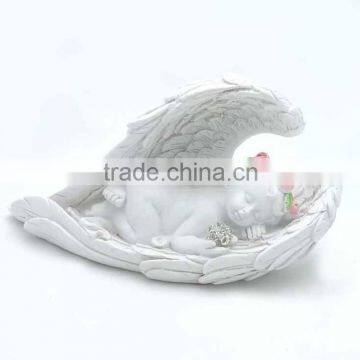 Cute polyresin sleeping angel figurine angel statue