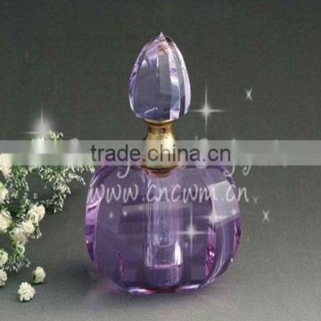 Fashion Purple Crystal Decorative Perfume Bottle For Holiday Gift