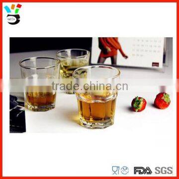 Round bottom high quality hexagonal shape whisky glass set