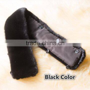 High Quality Real Colorful Mink Stand Fur Collar for Mens Winter Coat