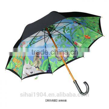 hot sales full digital transfer print double layers straight umbrella