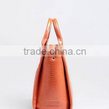 Orange Leather Office Lady Handbags ,leather Bags Women photo-4