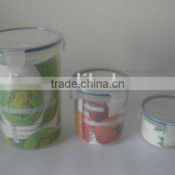 set of 3 round airtight container