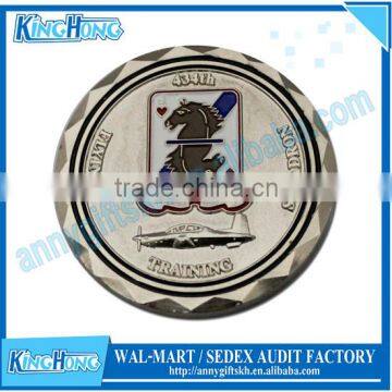 Custom logo die casting zinc alloy military coin