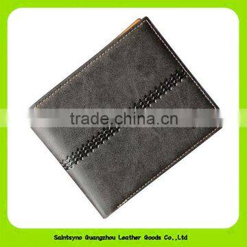 16917 Geometrical designer security leather wallets for men personalized