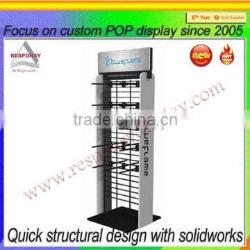 5 layers double side supermarket display metal grid shelf