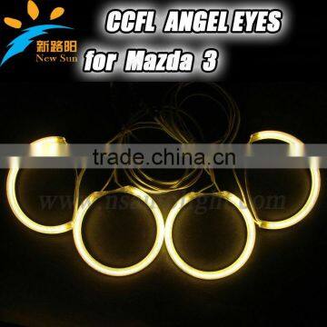 Yellow red blue green orange purple white color ccfl angel eyes ring for Mazda 3 113mm& 101mm halo ring headlight kits