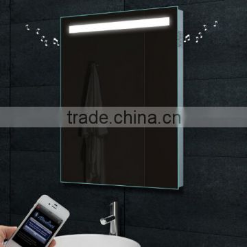 High-end LED lighting MP3 bluetooth bathroom mirror for villa/hotel/apartment