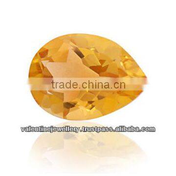 Citrine Pear wholesale loose Gemstone, Hot selling jewelry citrine stones, Citrine Cut stones