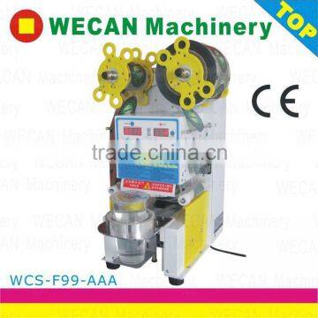 Taiwan Bubble Tea Fully automatic Plastic cup sealing machine for sale