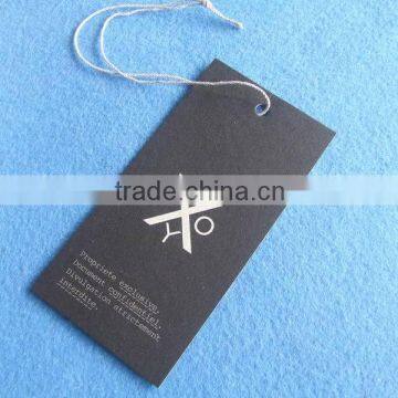 black card paper printed string garment tags