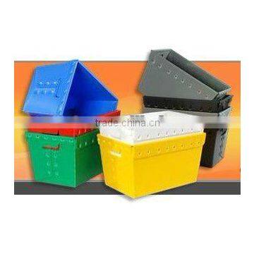 PP corrugated tote packaging box mailing tray,tote bin ,postal bin