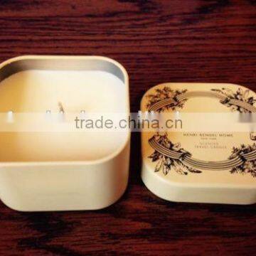 luxury scented soy candle in tin container