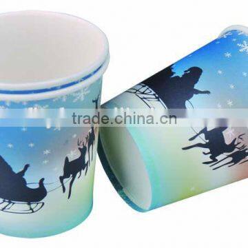 7oz Single Wall Printed Disposable Paper Cup With Handle