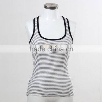 F5S15139 Stripe Design Custom Stringer Tank Top Women