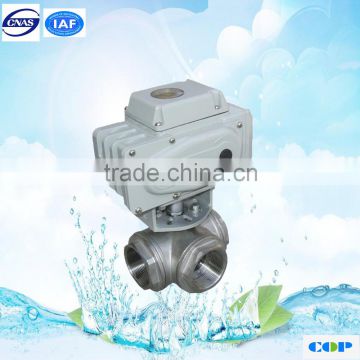 1/2'' 316SS ISO high pressure 3 way electric ball valve