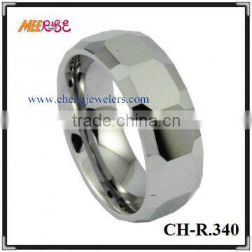 hot sale tungsten silver puzzle ring