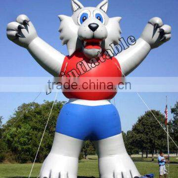 PVC advertusubginflatable cartoon model/inflatable wolf animal