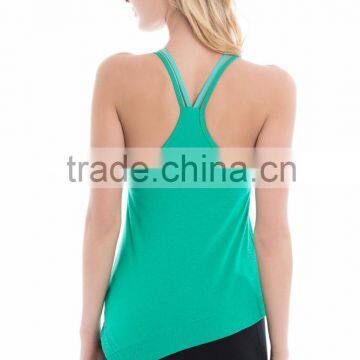 2016 New Arrival Women Fitness Activewear Custom Design Workout Singlet Dry Fit Vest Top photo-3