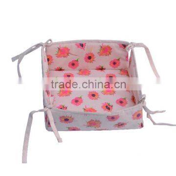 colorful square handmade 100% cotton bread basket with printing