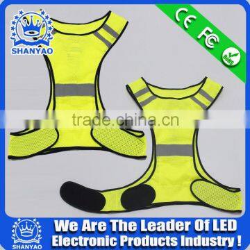 2016 Hot Selling LED Safety Mesh Vest For Road Safety At Night