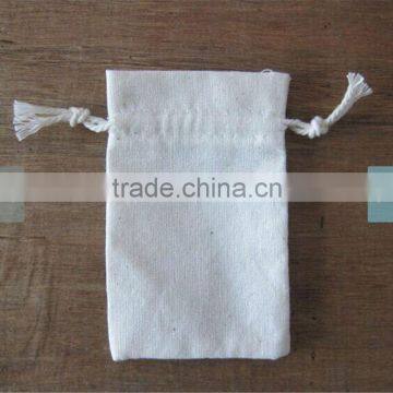 3.25 x 5 Muslin Bag With Yellow Double Drawstring photo-3