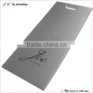 high quality white uv logo black card swing tag for sale in shanghai