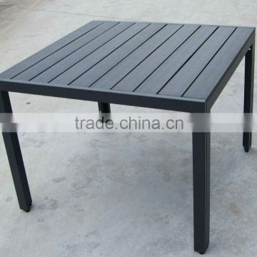 Metal aluminium wooden table