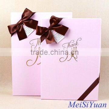 Fancy design hand-made elastic gift wrap satin ribbon bow for gift packing