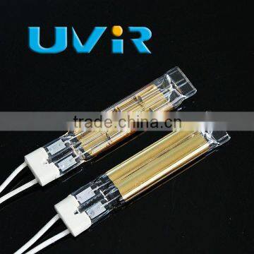 Shortwave quartz twin tube gold reflector infrared heating emitter for Roland pringting machines