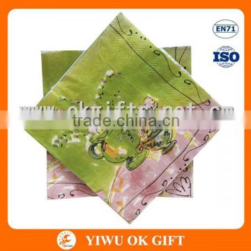 Rural scenery printing napkin paper put on dining-table