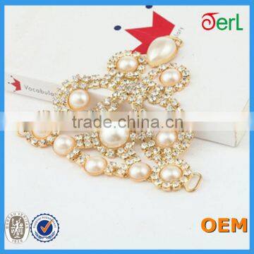 Pearls with rhinestone shoe chain for sandal decoration