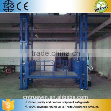 Fixed Guide Rail Cargo Hydraulic Chain Freight Elevator photo-2