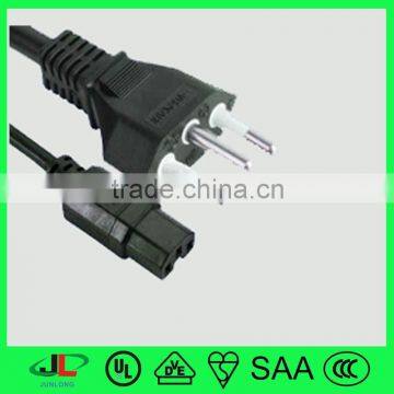 3 pin Brazil electric cord plug 10A 250V AC male plug for sale