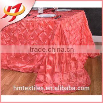 cheap wedding tablecloths, taffeta pinwheel pinched table cloth for weddings