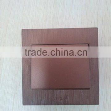 Manufacturer VISBO Luxury Champaign Gold PC Panel Push Button 1 Gang 2 Way Switch