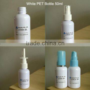 Pharmaceutical Use Opaque White Plastic 50ml PET Bottle With Fine Spray Pump photo-5