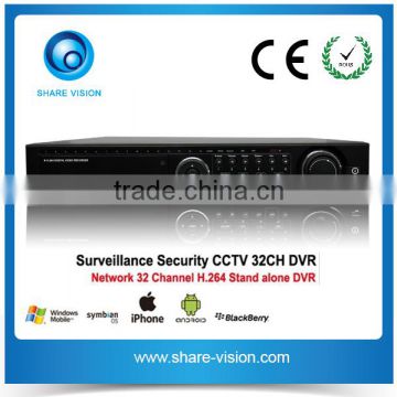 High Resolution real-time Standalone DVR with 3G/ P2P32CH hi3531 cctv dvr