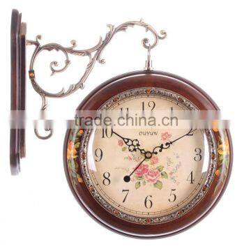 Elegant Brown Wooden Clock Home Decorative Clock For Wedding Decoration