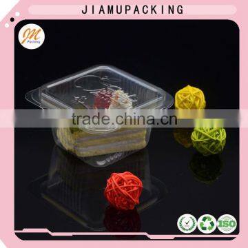 Plastic rectangular blister cupcake box with lid