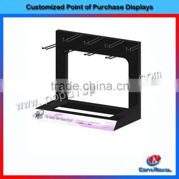 Modern custom shop counter wet brush acrylic hooks display stand