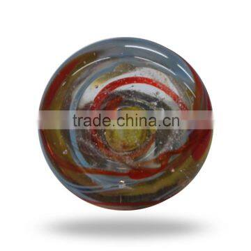 Glass Red And Blue Swirl Knob