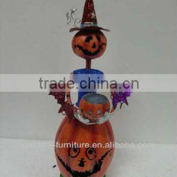 wrought Iron witch harvest pumpkin Halloween painted craft wholesale